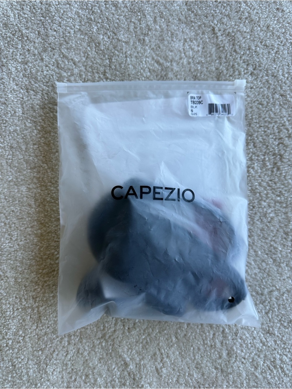 Capezio Black Bra Top - Packaged